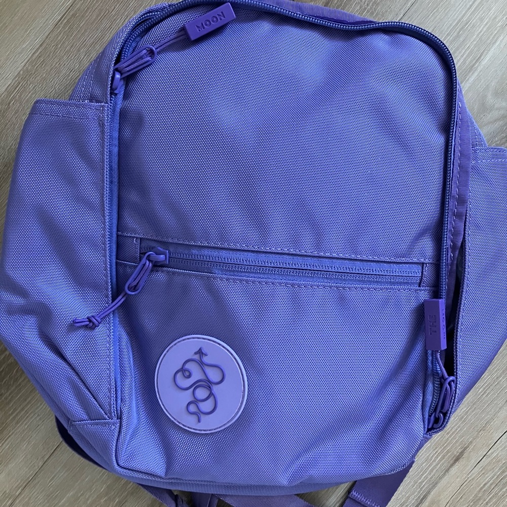 Baboon To The Moon Purple Backpack with Logo
